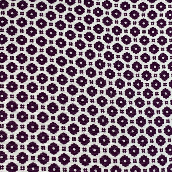 XS Nugate Burgundy White Abstract Floral Cotton Roll Tab Long Sleeve Shirt - Picture 3 of 7